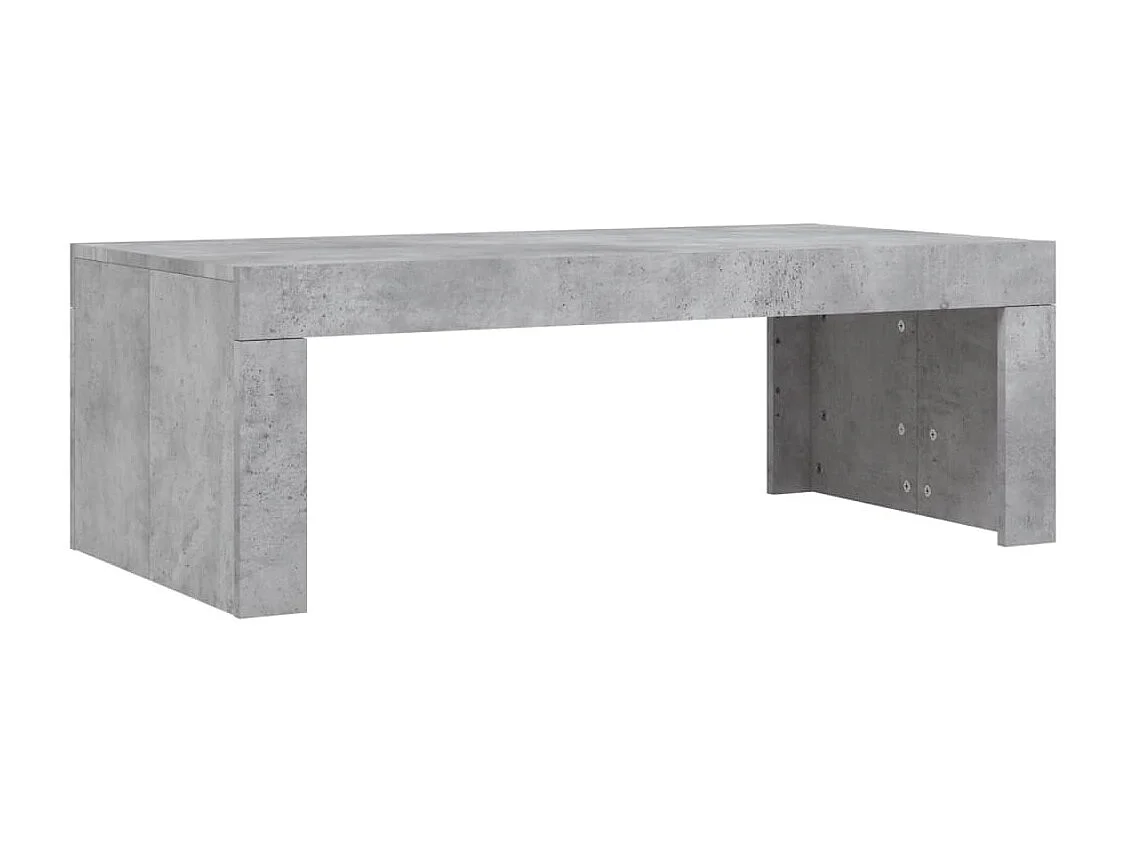 Tavolino Salotto Grigio Cemento 102x50x36 cm Legno Multistrato