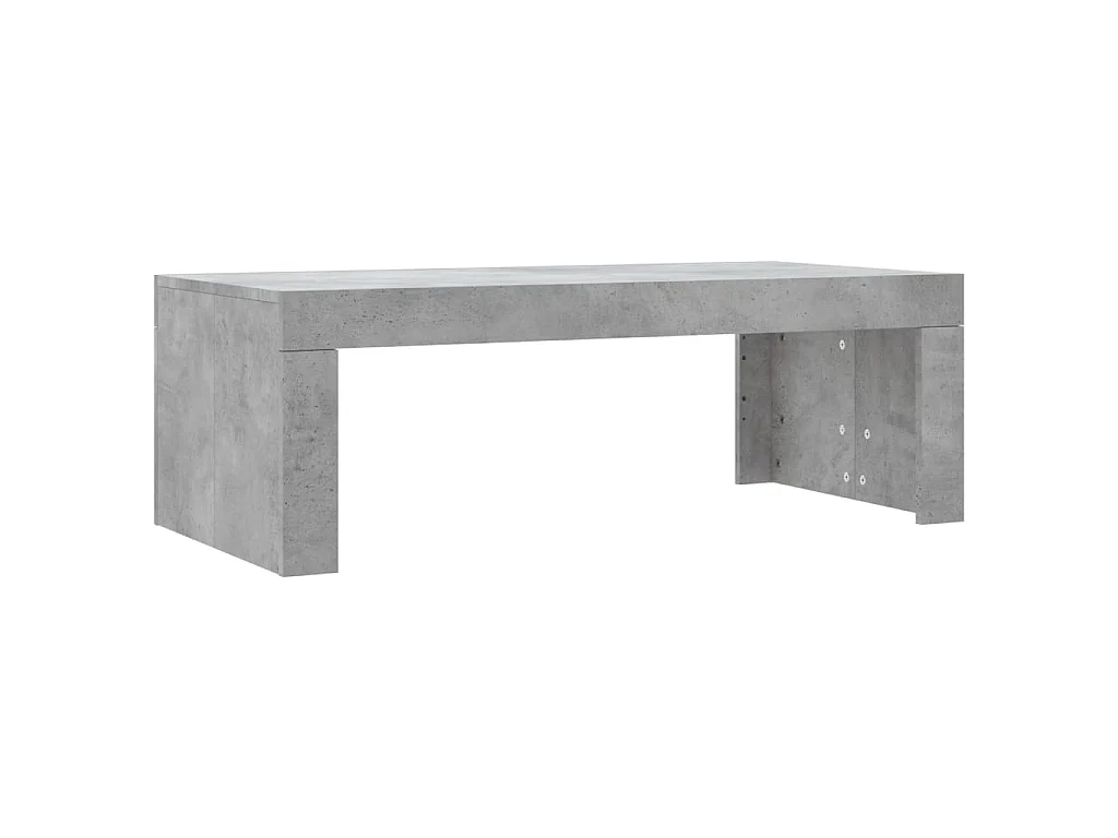 Table basse gris béton 102x50x36 cm bois d'ingénierie