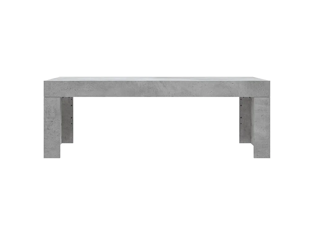 Table basse gris béton 102x50x36 cm bois d'ingénierie