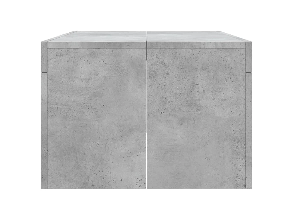Table basse gris béton 102x50x36 cm bois d'ingénierie