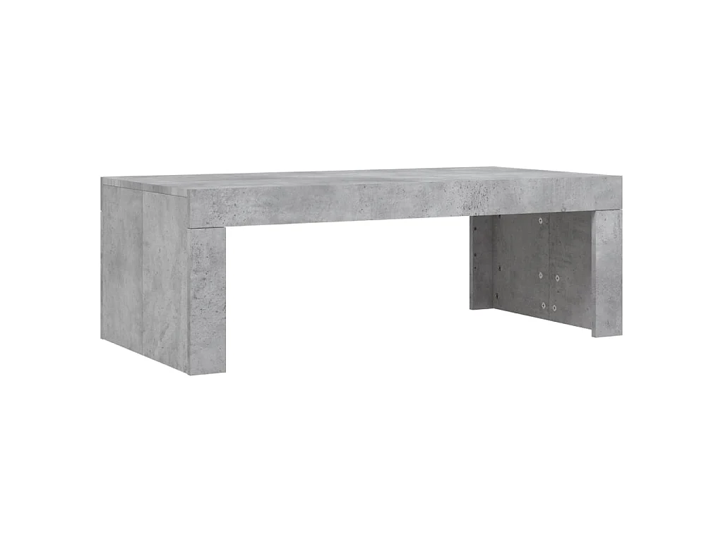 Table basse gris béton 102x50x36 cm bois d'ingénierie