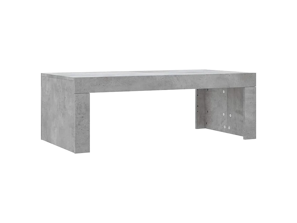 Mesa de centro madera de ingeniería gris hormigón 102x50x36 cm