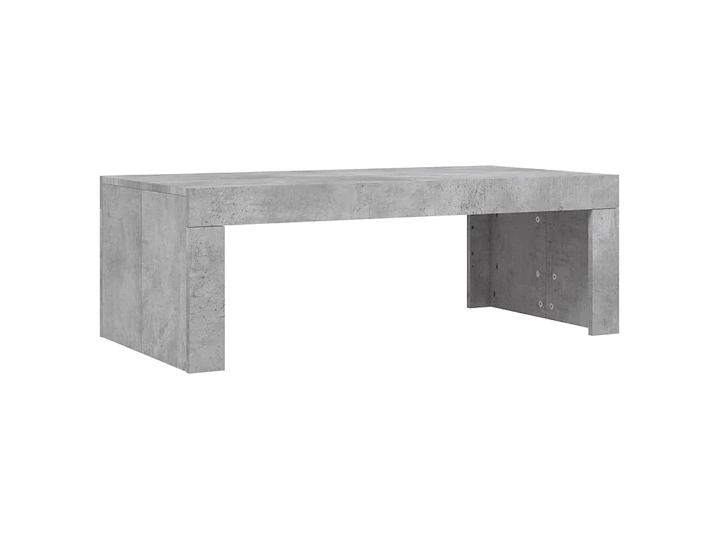 Mesa de centro madera de ingeniería gris hormigón 102x50x36 cm