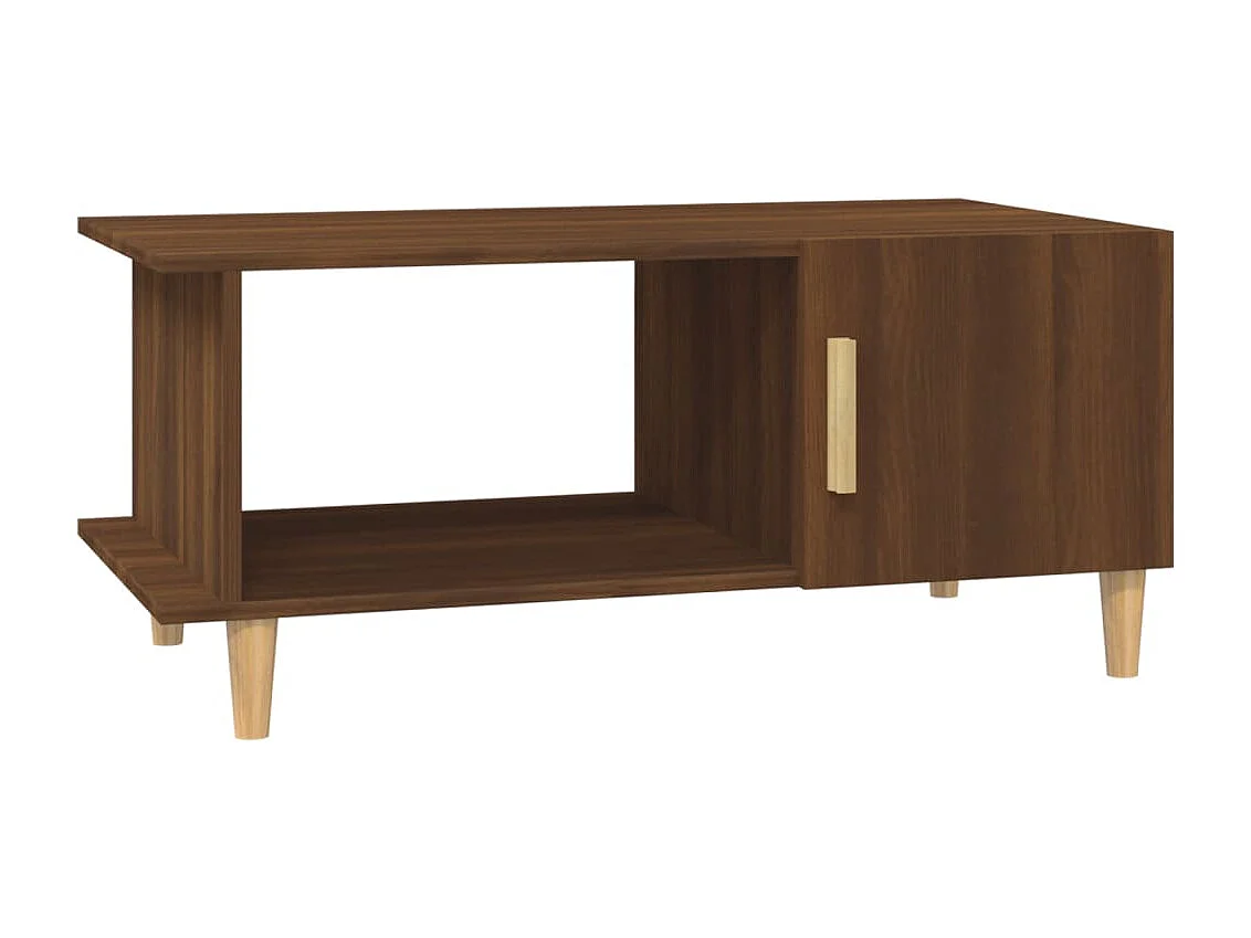 Table basse chêne marron 90x50x40 cm bois d'ingénierie