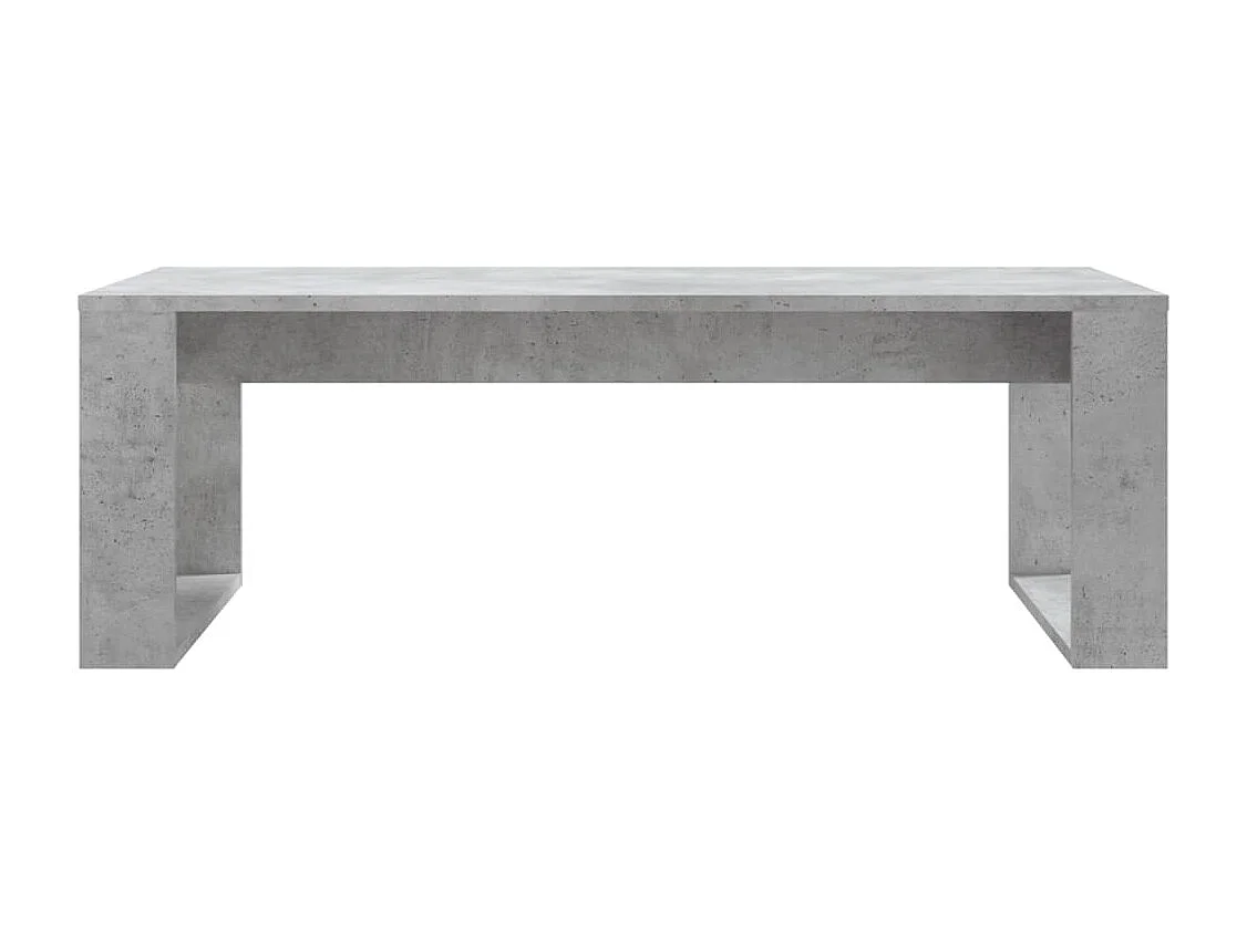 Table basse gris béton 102x50x35 cm bois d'ingénierie