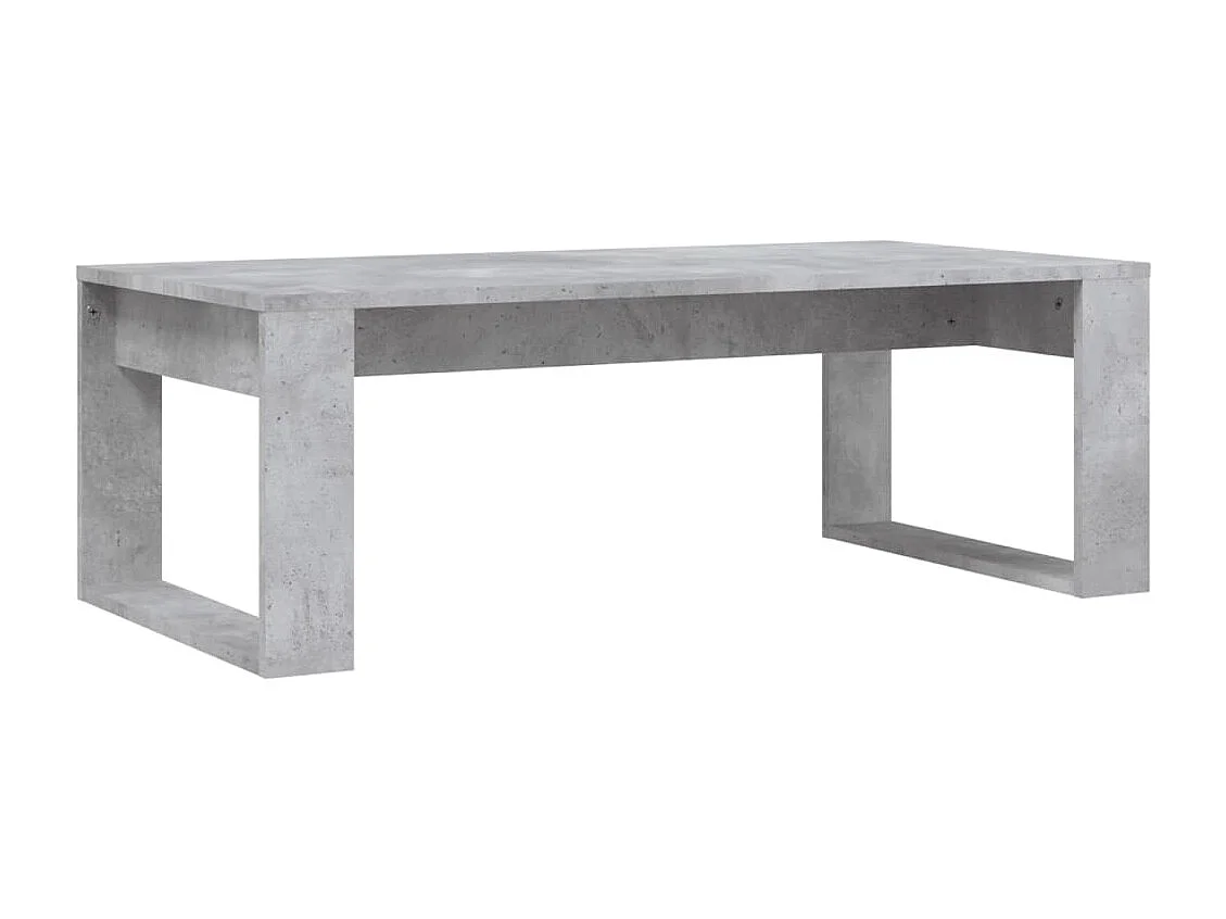 Table basse gris béton 102x50x35 cm bois d'ingénierie