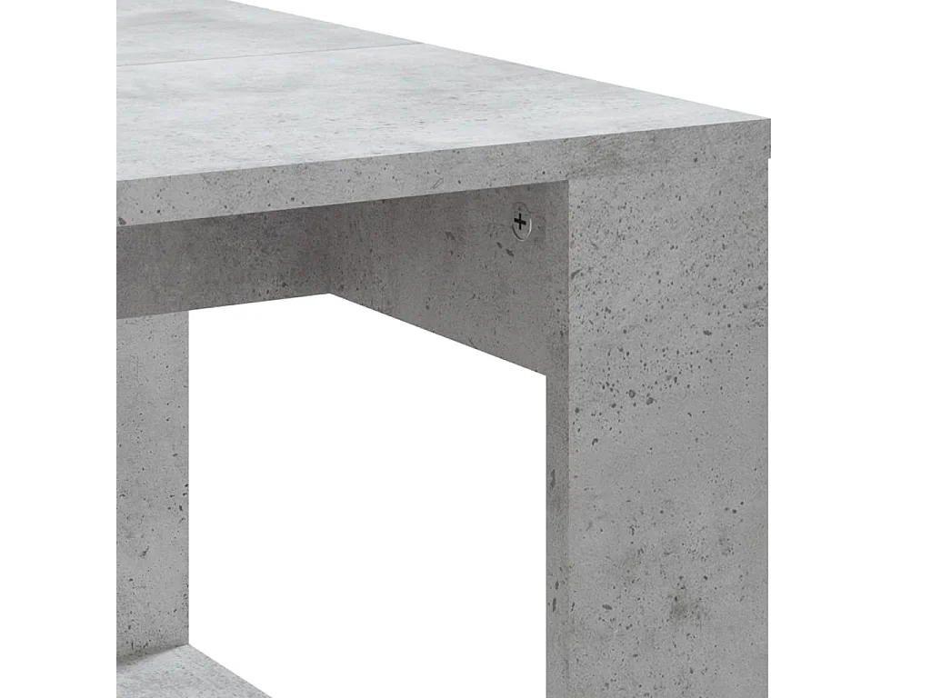 Table basse gris béton 102x50x35 cm bois d'ingénierie