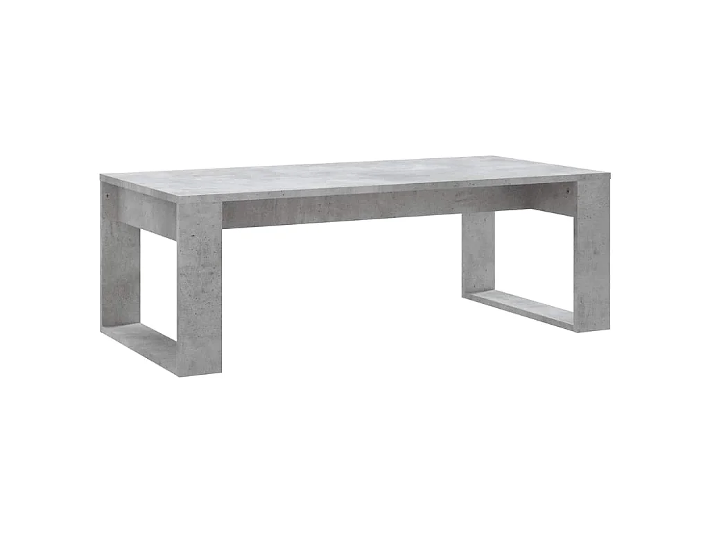 Table basse gris béton 102x50x35 cm bois d'ingénierie