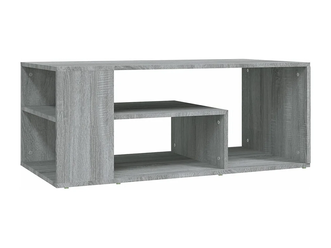 Mesa de centro madera contrachapada gris Sonoma 100x50x40 cm