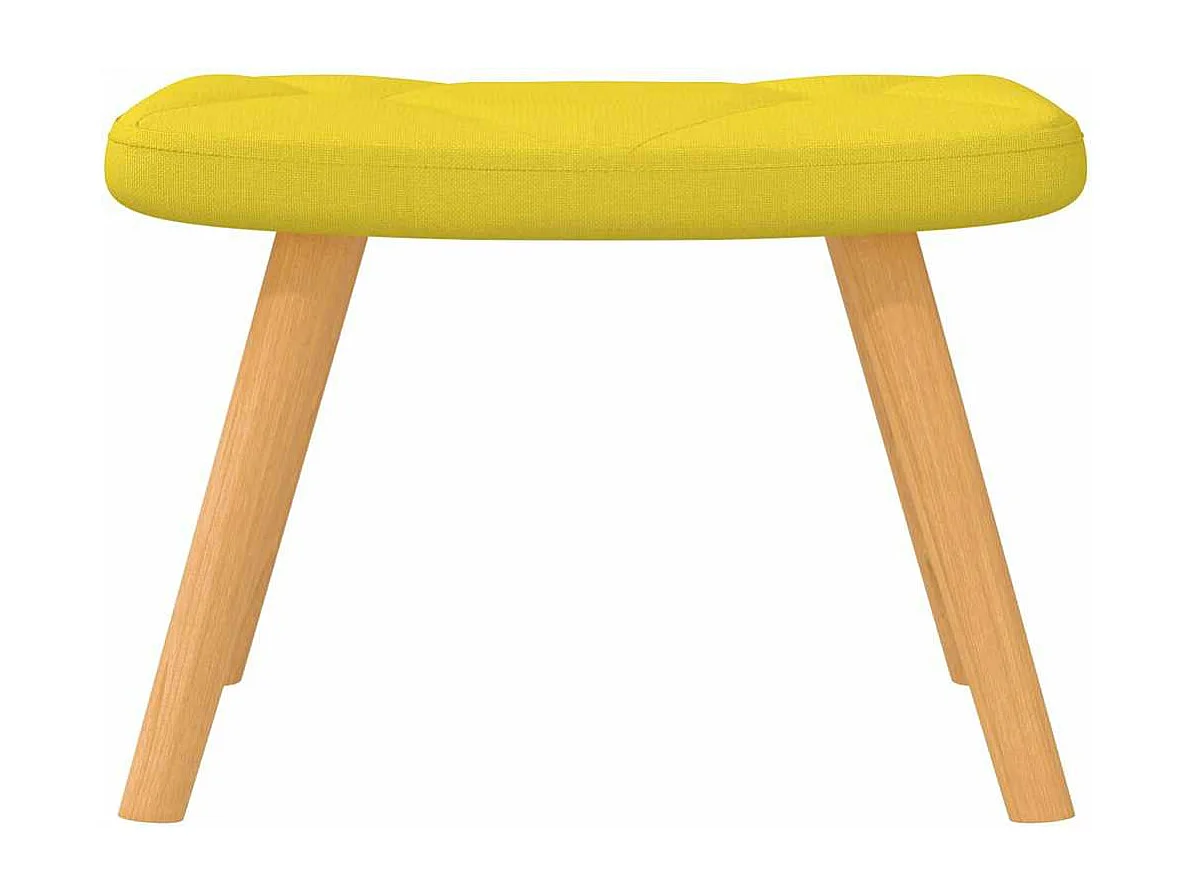 Chaise à bascule avec tabouret Jaune moutarde Tissu
