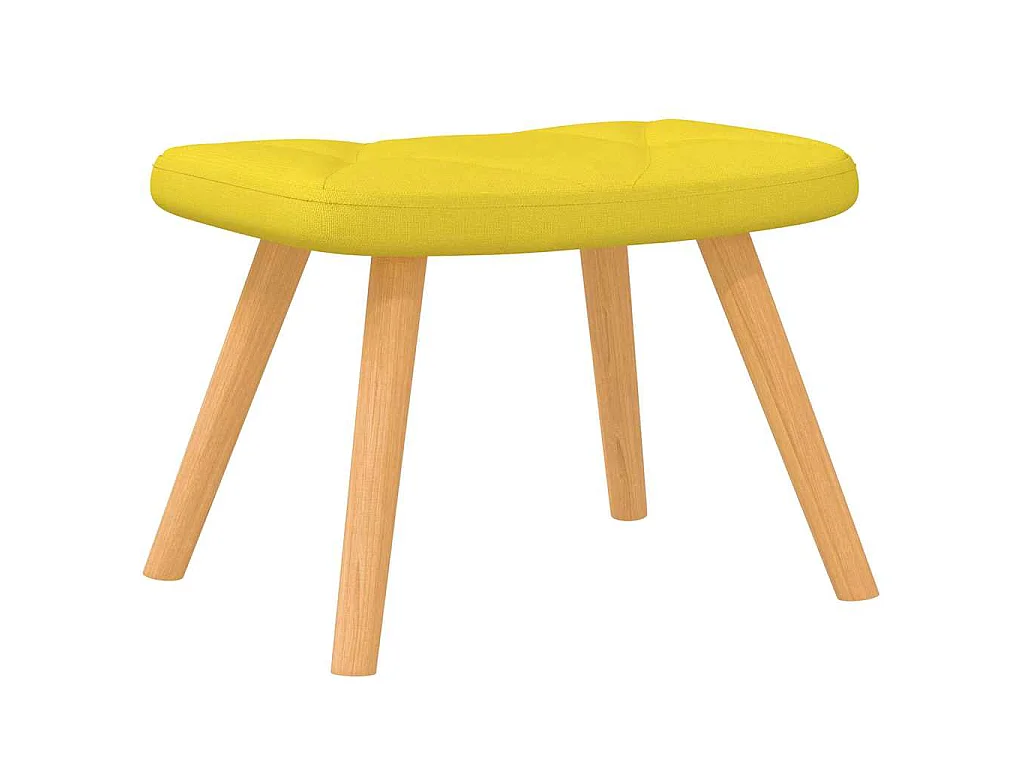 Cadeira de baloiço com banco tecido amarelo mostarda