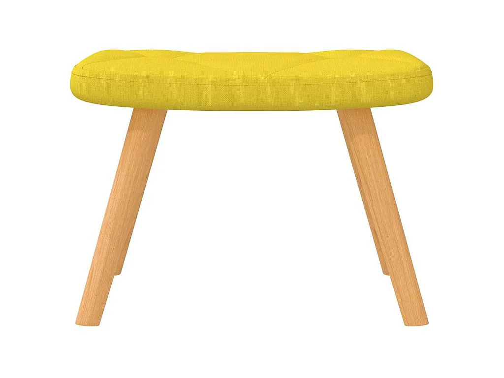 Cadeira de baloiço com banco tecido amarelo mostarda