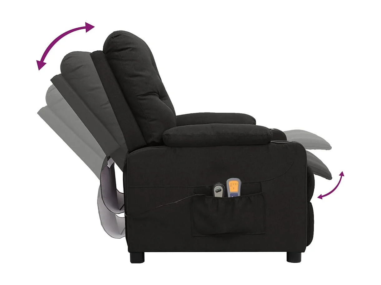 Sillón de masaje eléctrico tela negro