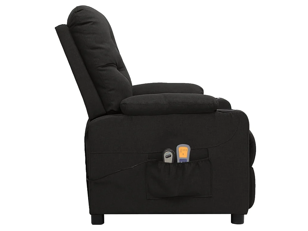 Massagesessel Elektrisch Schwarz Stoff