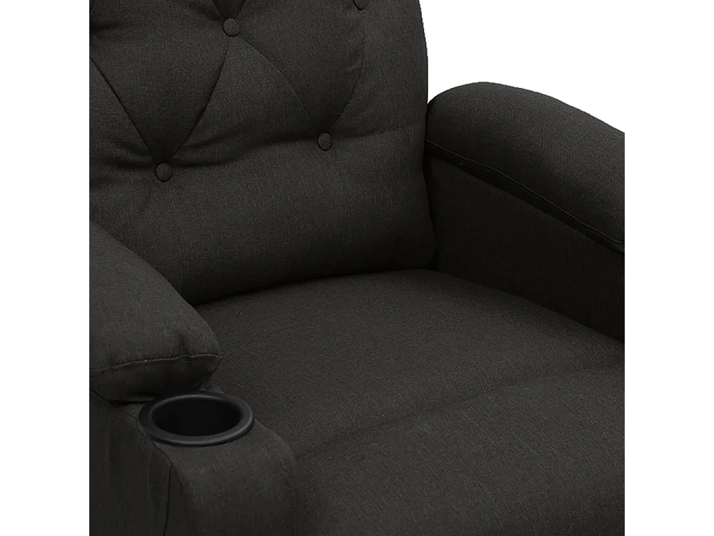 Massagesessel Elektrisch Schwarz Stoff