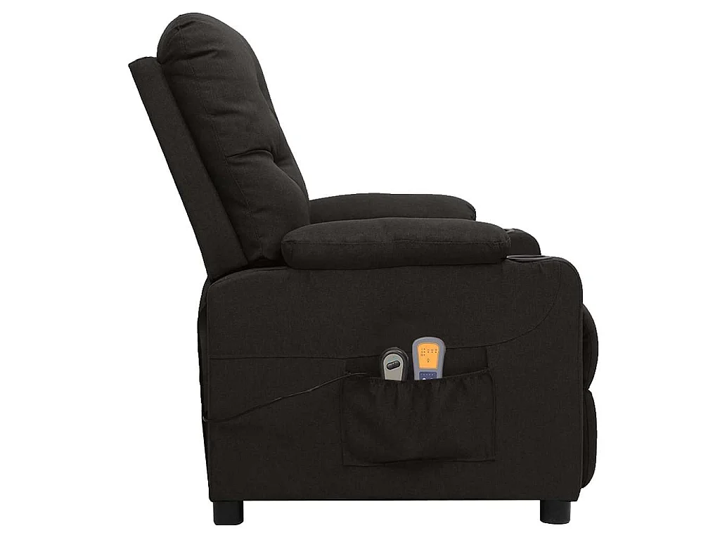 Massagesessel Elektrisch Schwarz Stoff