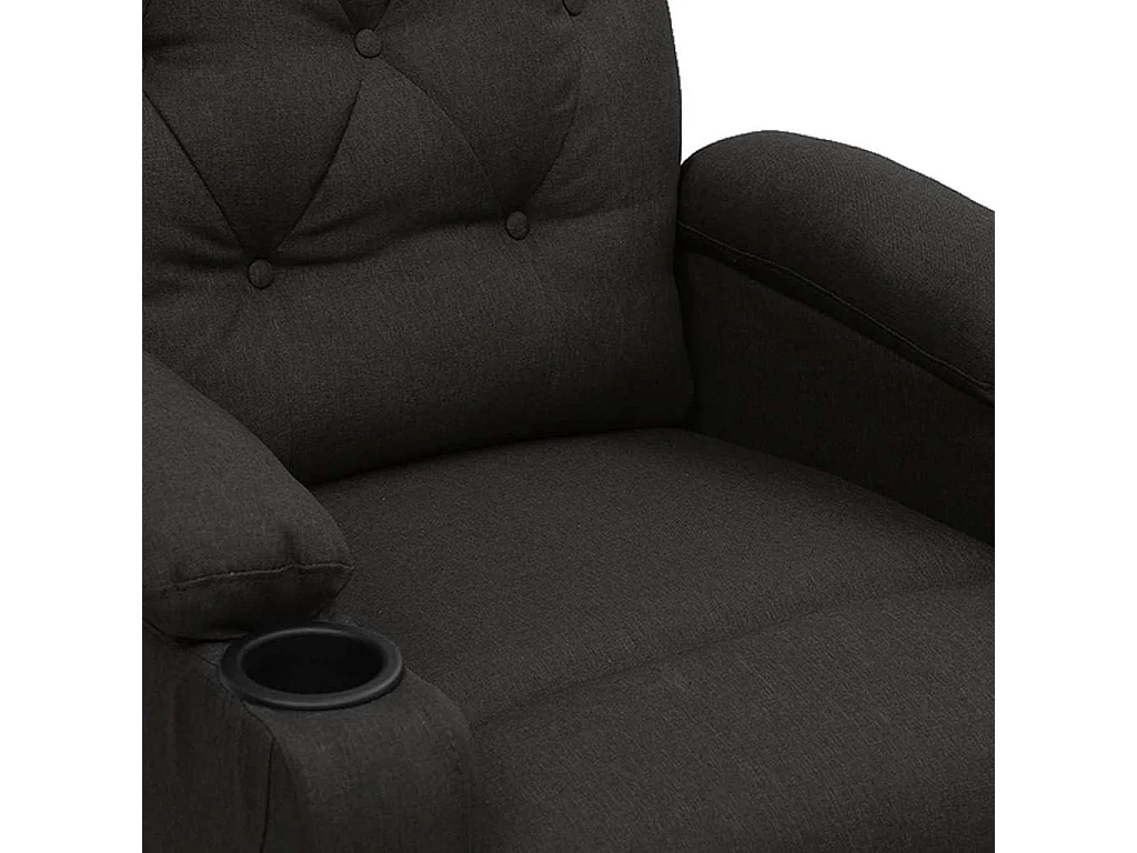 Massagesessel Elektrisch Schwarz Stoff