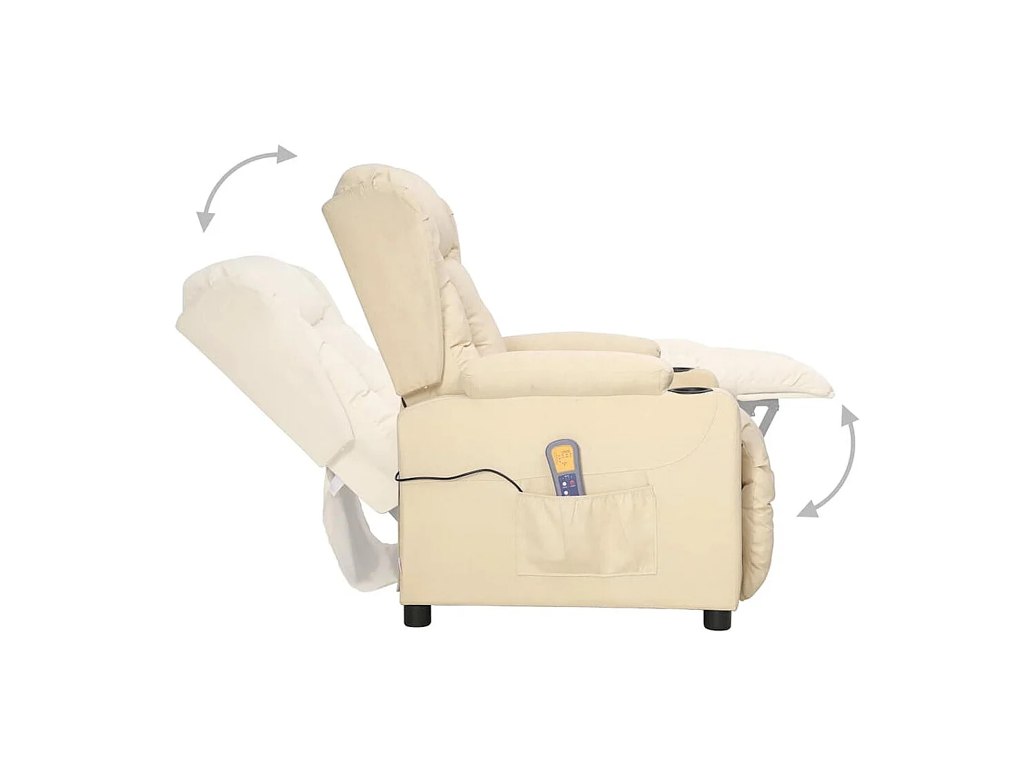 Sillón de masaje elevable tela color crema