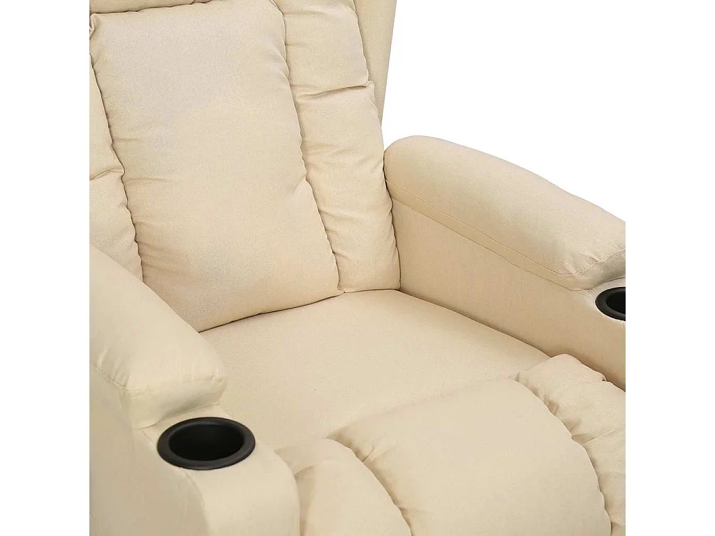 Sillón de masaje elevable tela color crema