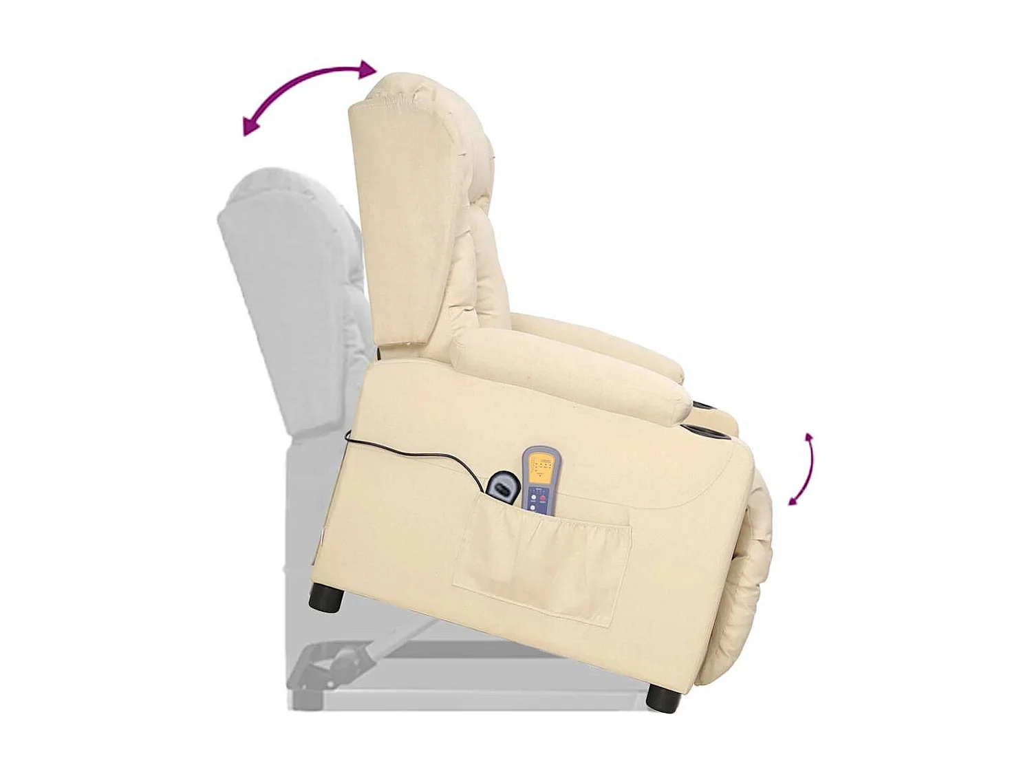Fauteuil de massage Crème Tissu