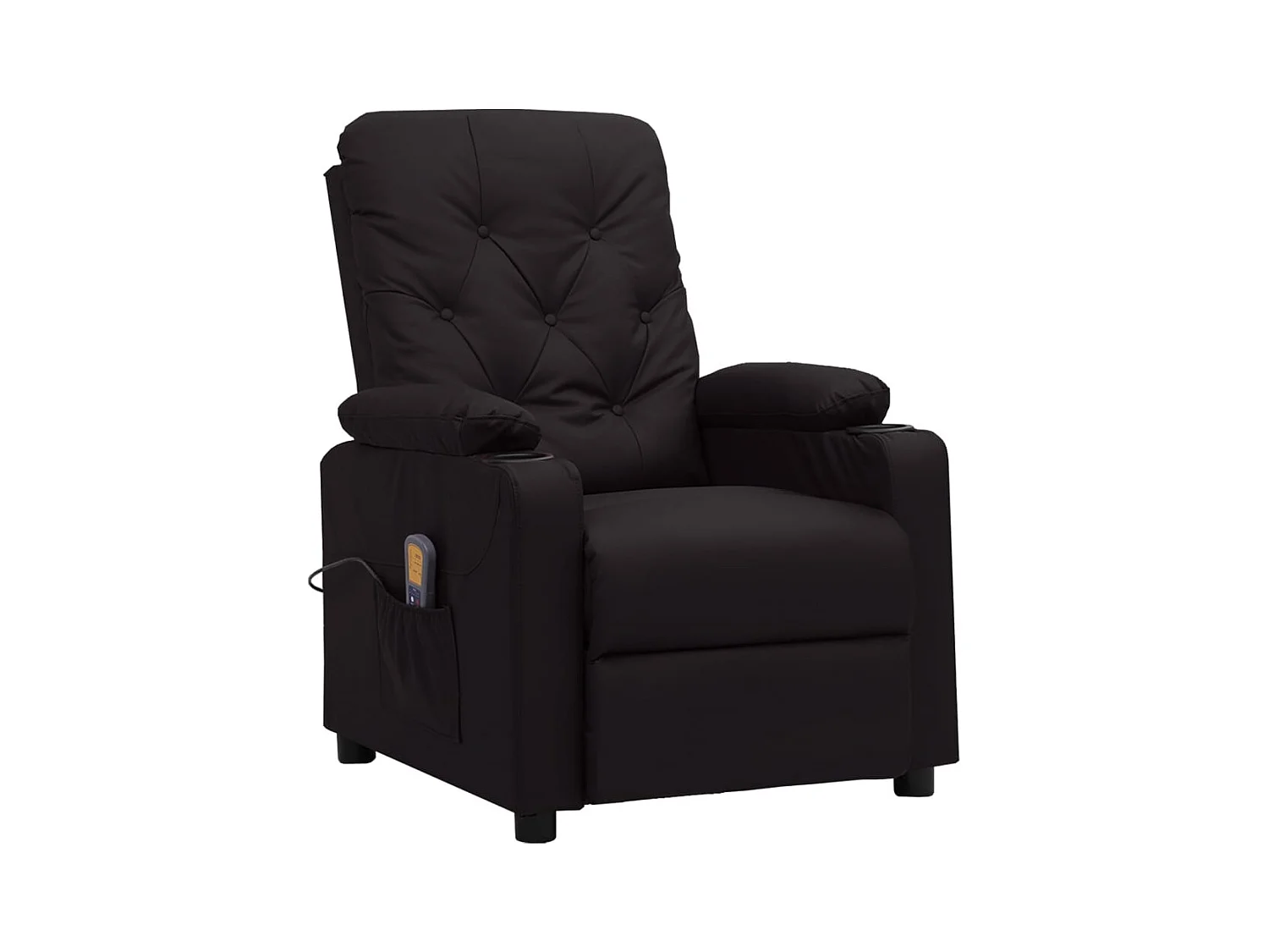 Fauteuil de massage Noir Similicuir