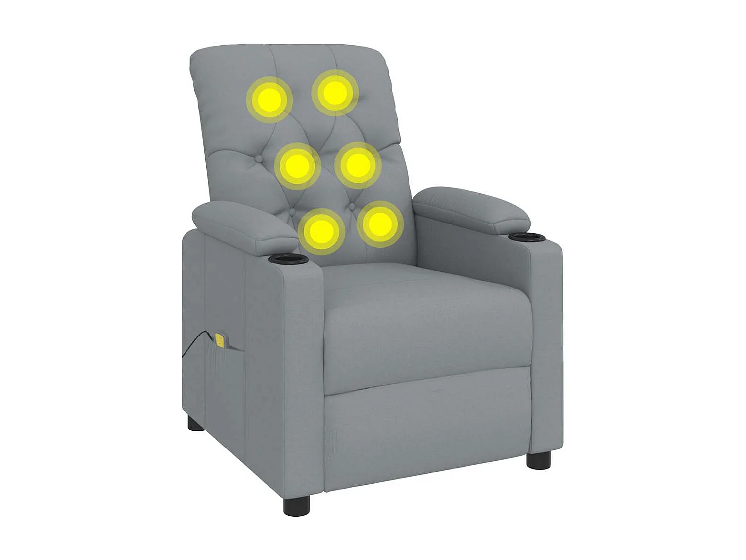 Fauteuil de massage Gris clair Tissu