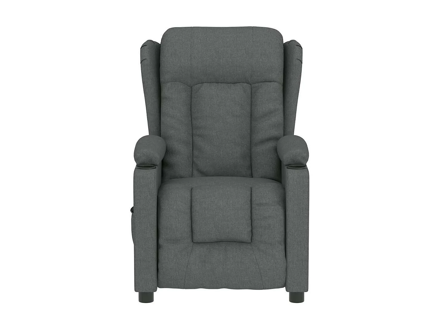 Massagesessel Elektrisch Dunkelgrau Stoff