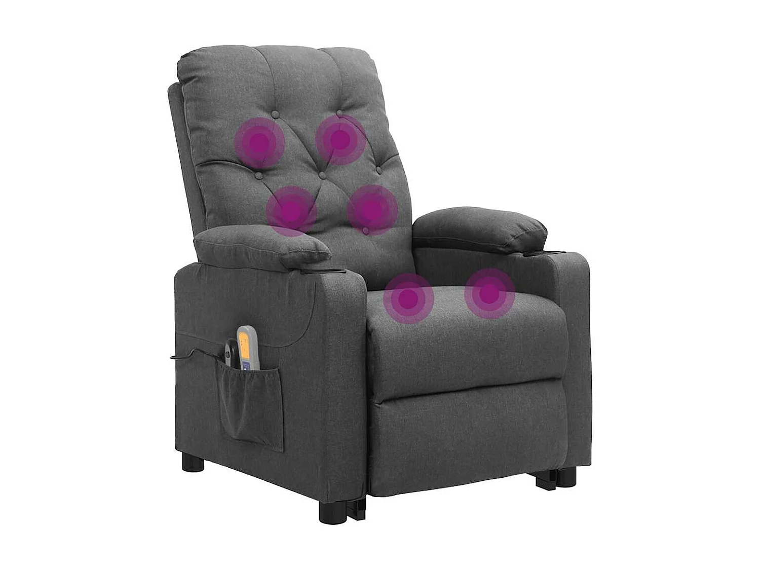 Sta-op-massagestoel stof lichtgrijs