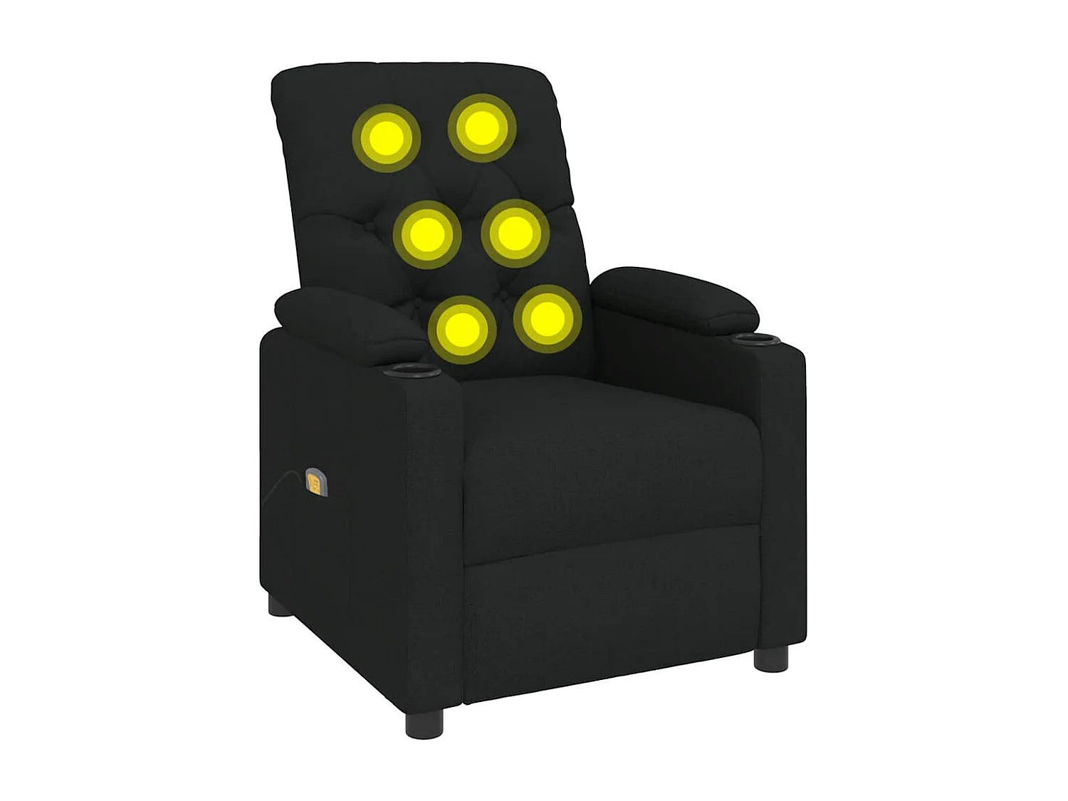 Sillón de masaje de tela negro