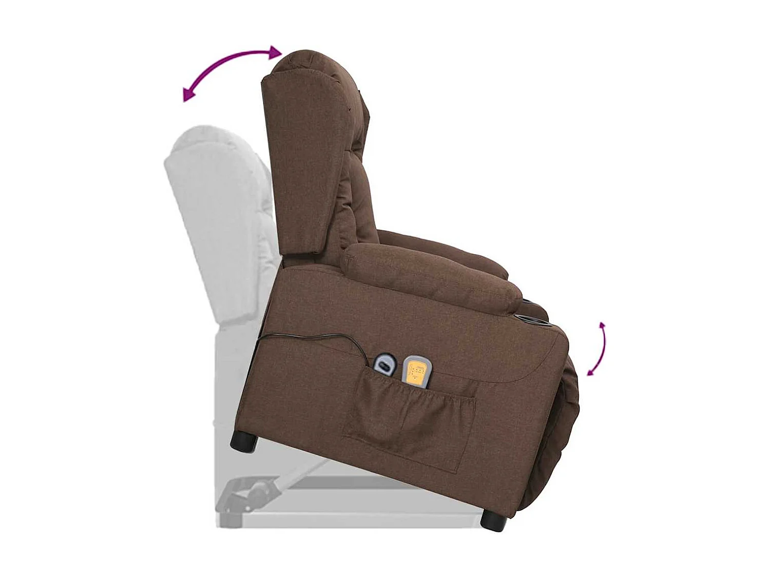 Fauteuil de massage Taupe Tissu