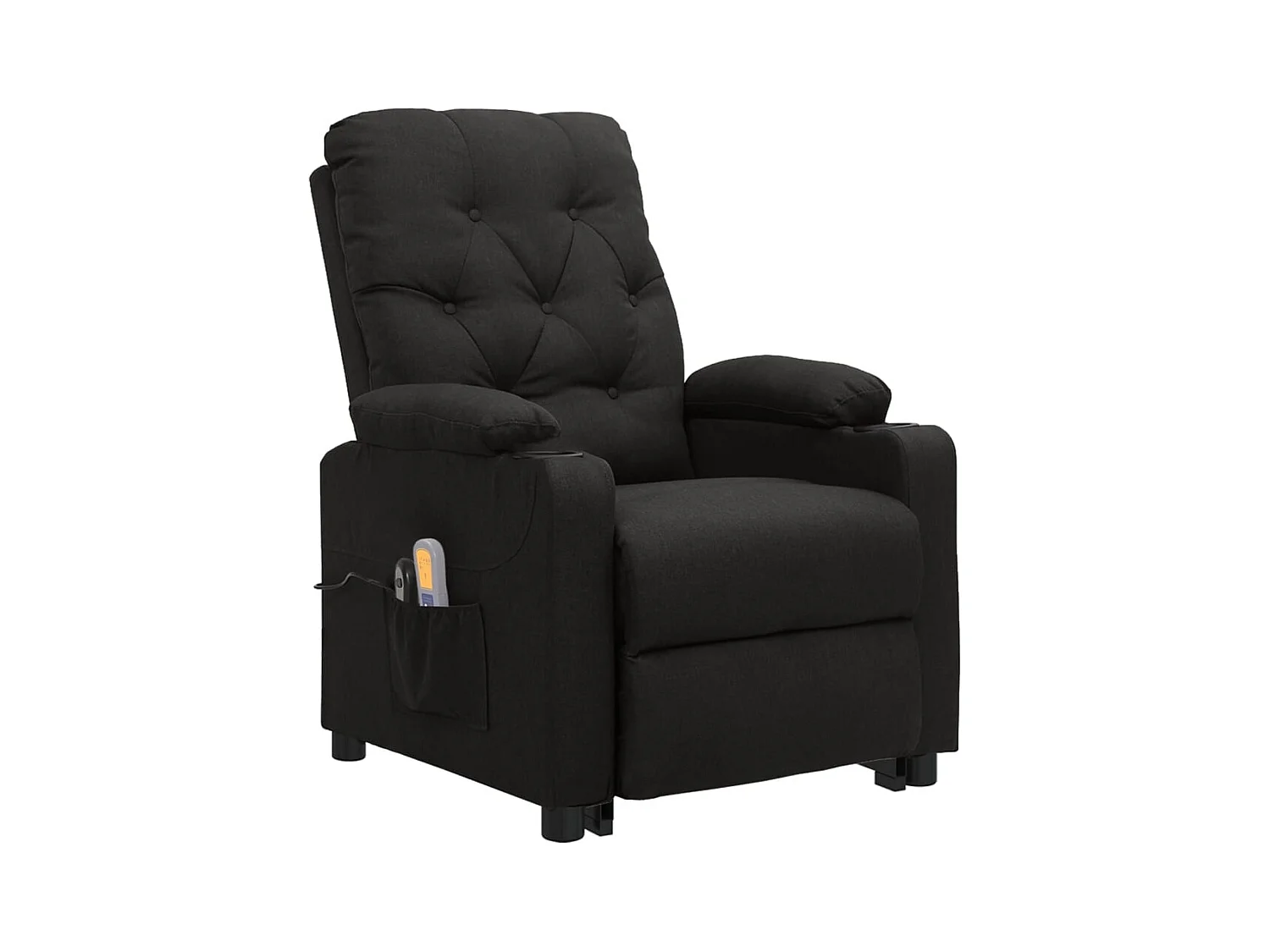 Fauteuil de massage Noir Tissu