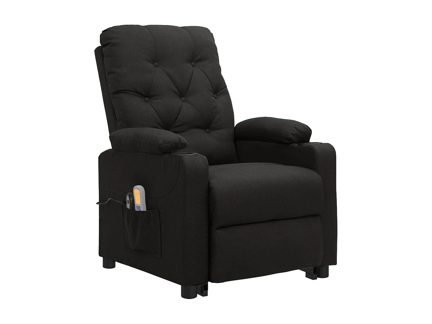 Fauteuil de massage Noir Tissu