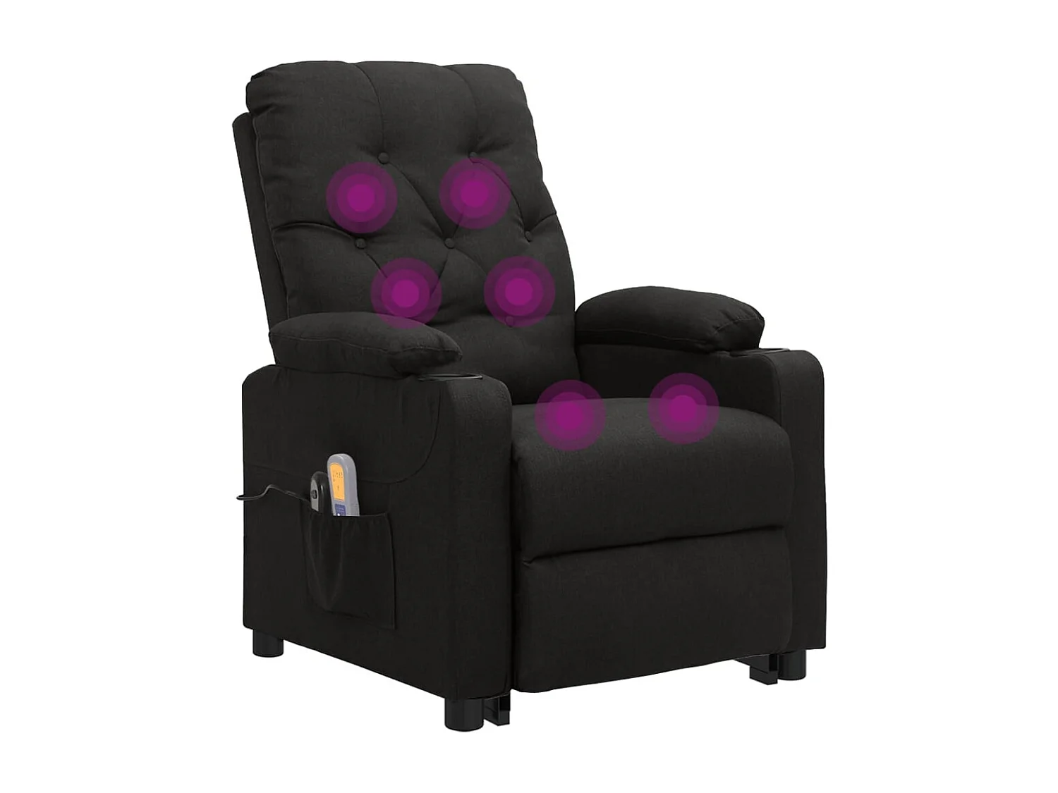 Fauteuil de massage Noir Tissu