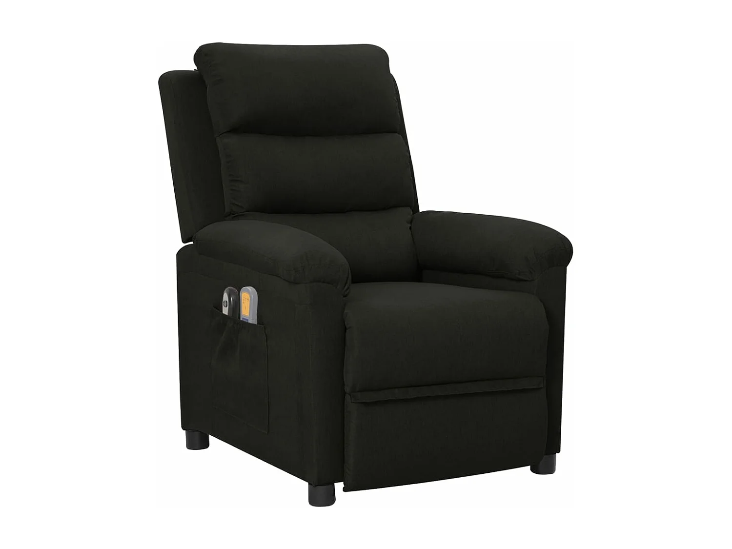 Fauteuil électrique de massage Noir Tissu