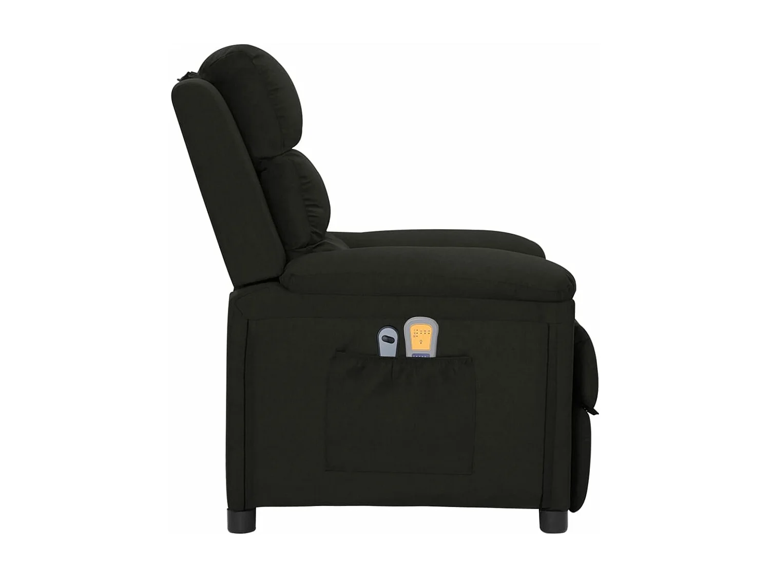 Fauteuil électrique de massage Noir Tissu