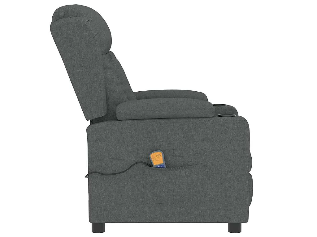 Fauteuil de massage Gris foncé Tissu