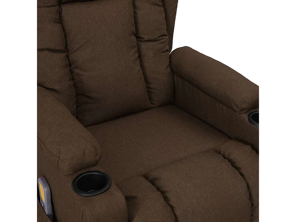 Sta-op-massagestoel stof bruin