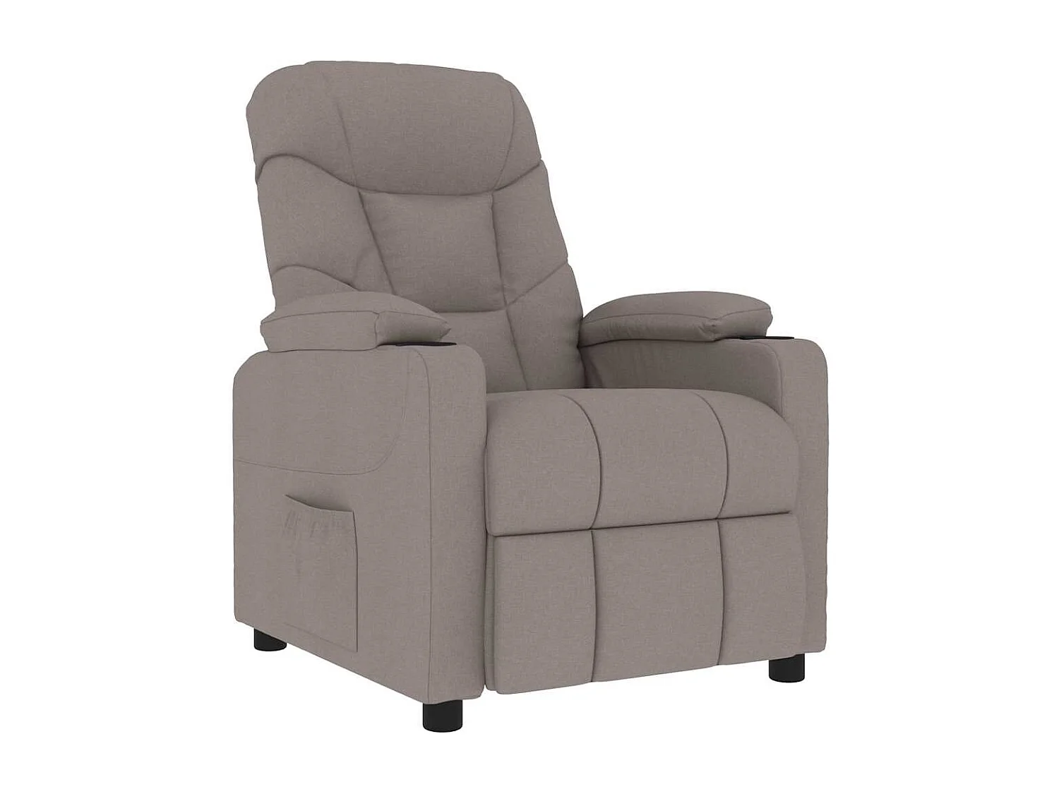 Massagesessel Taupe Stoff