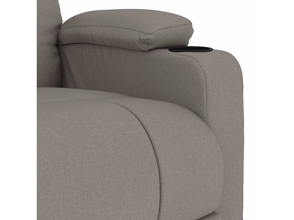 Massagesessel Taupe Stoff