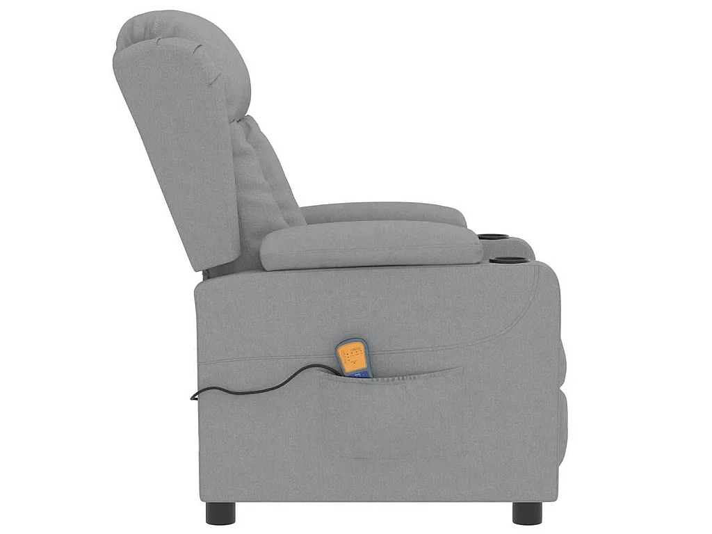 Fauteuil de massage Gris clair Tissu