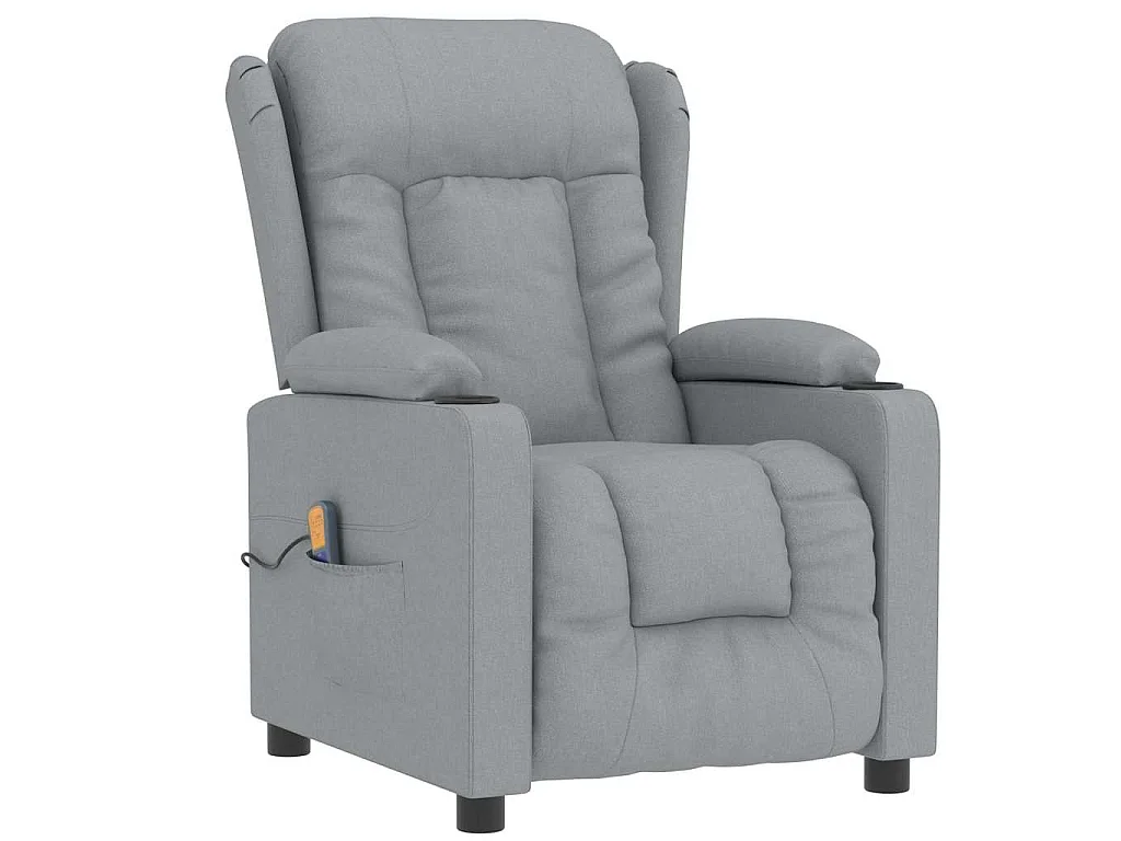 Fauteuil de massage Gris clair Tissu