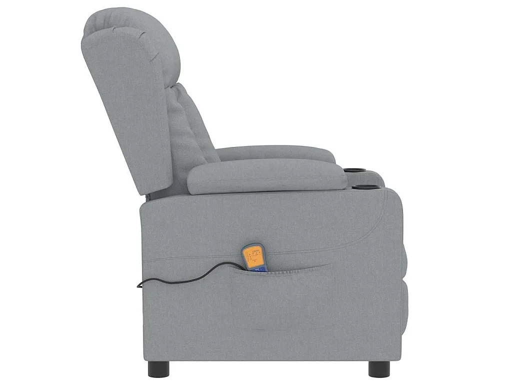 Fauteuil de massage Gris clair Tissu