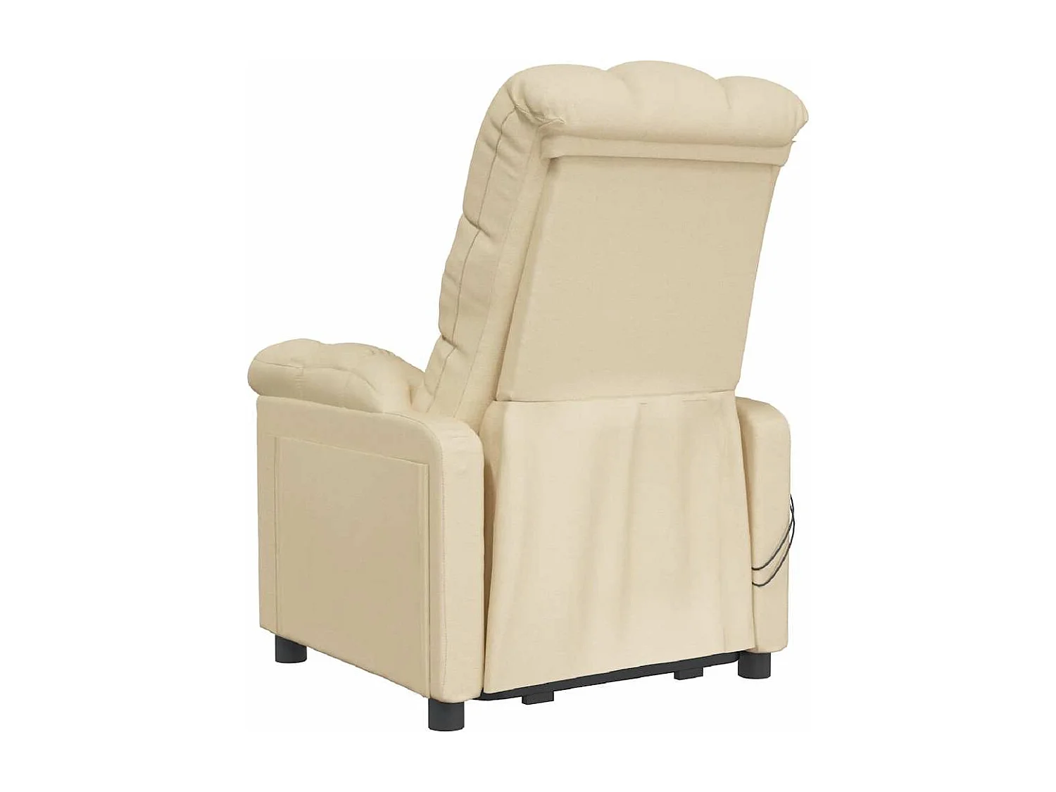 Massagestoel elektrisch stof crèmekleurig