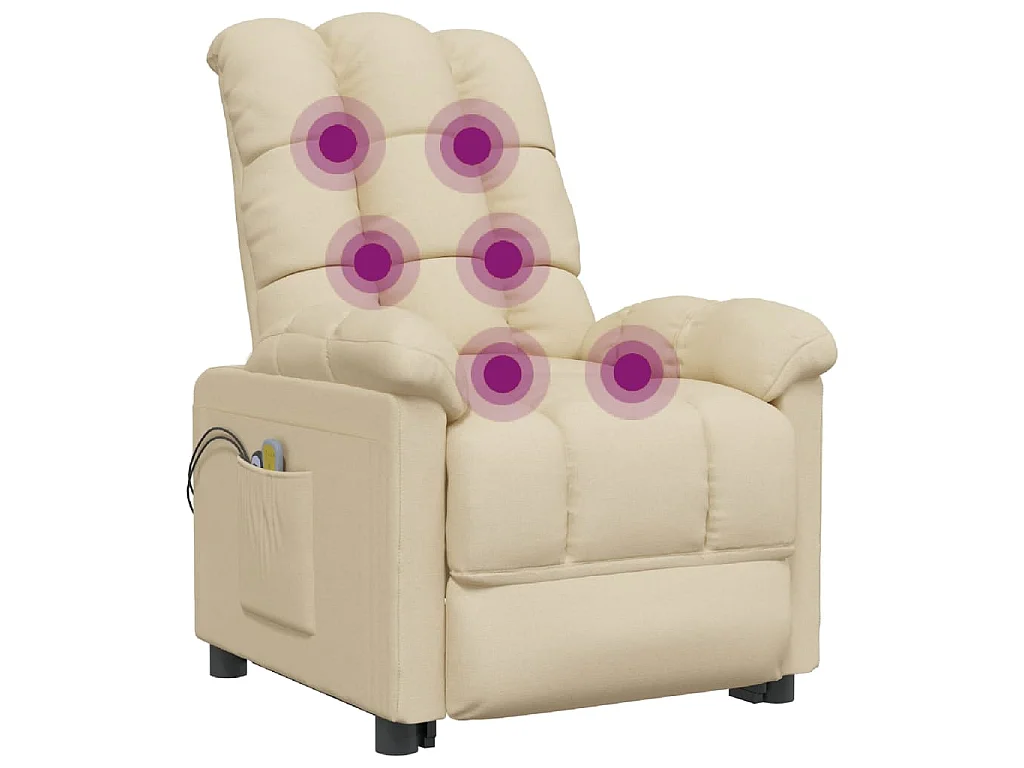 Fauteuil électrique de massage Crème Tissu