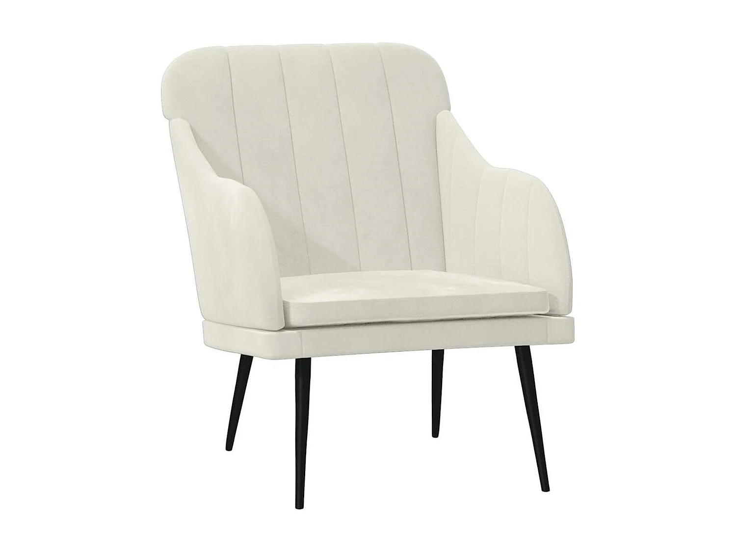 Fauteuil Crème 63x76x80 cm Velours
