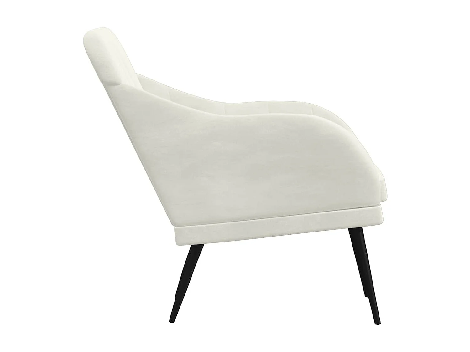 Fauteuil Crème 63x76x80 cm Velours