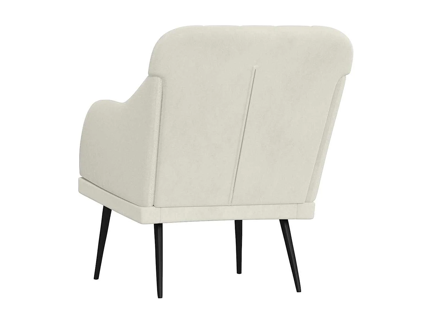 Fauteuil Crème 63x76x80 cm Velours