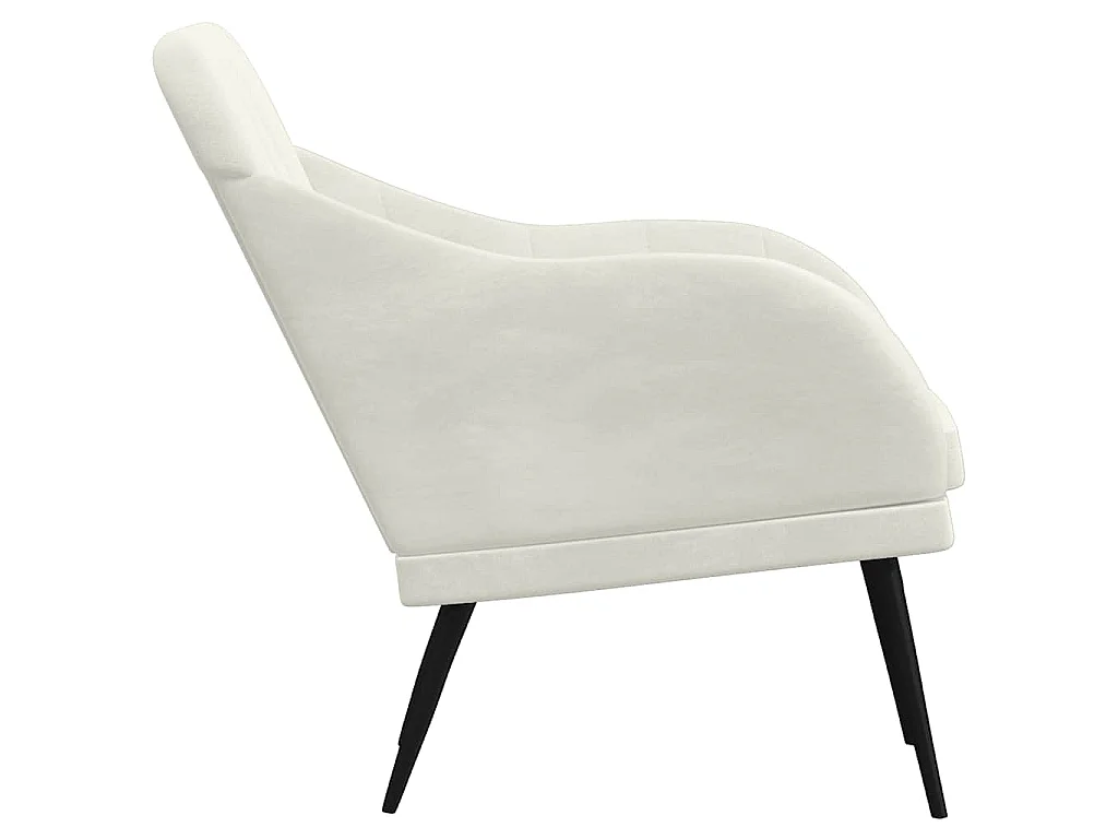 Fauteuil Crème 63x76x80 cm Velours