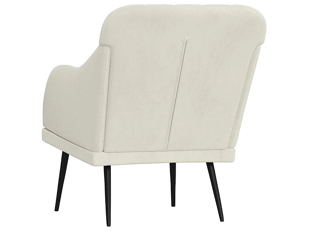 Fauteuil Crème 63x76x80 cm Velours