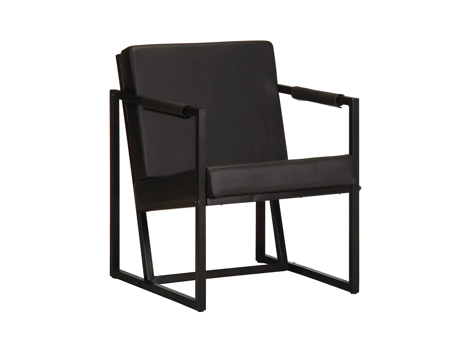 Poltrona Nera in Vera Pelle